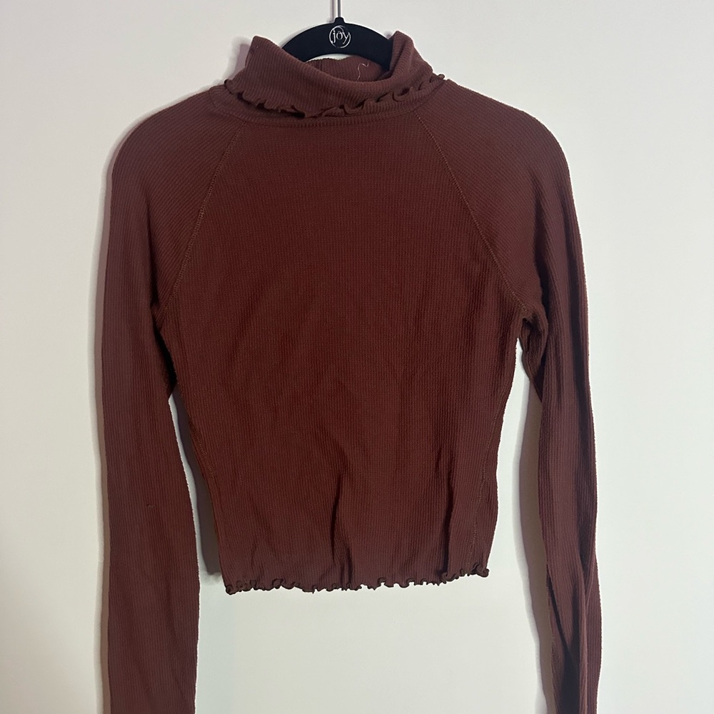 Urban Outfitters Chocolate Long Sleeve Blouse